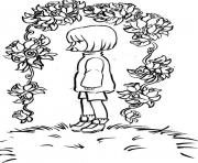 Printable undertale girl  coloring pages